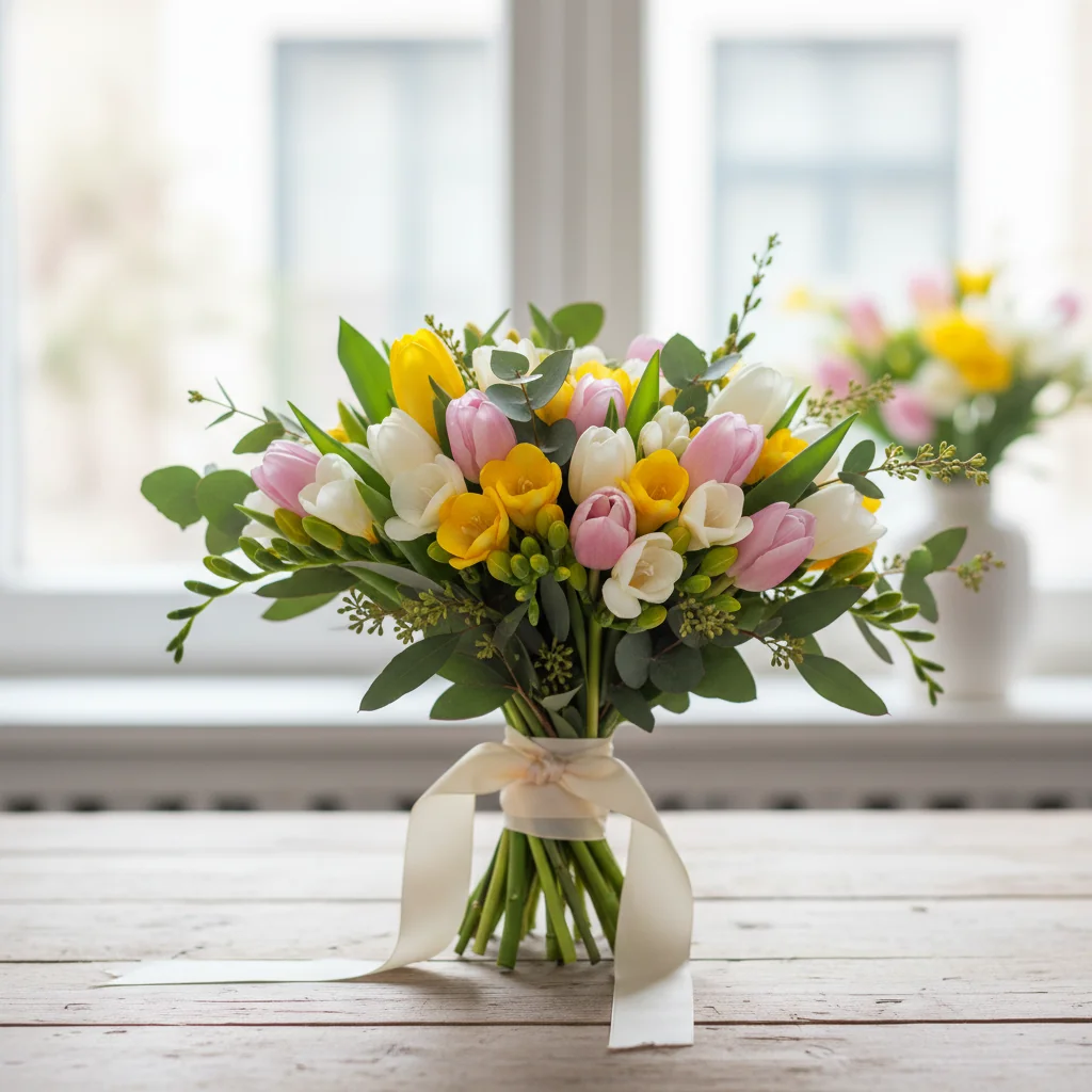 나만의 봄을 엮다: 튤립과 프리지아 봄꽃 원데이 클래스