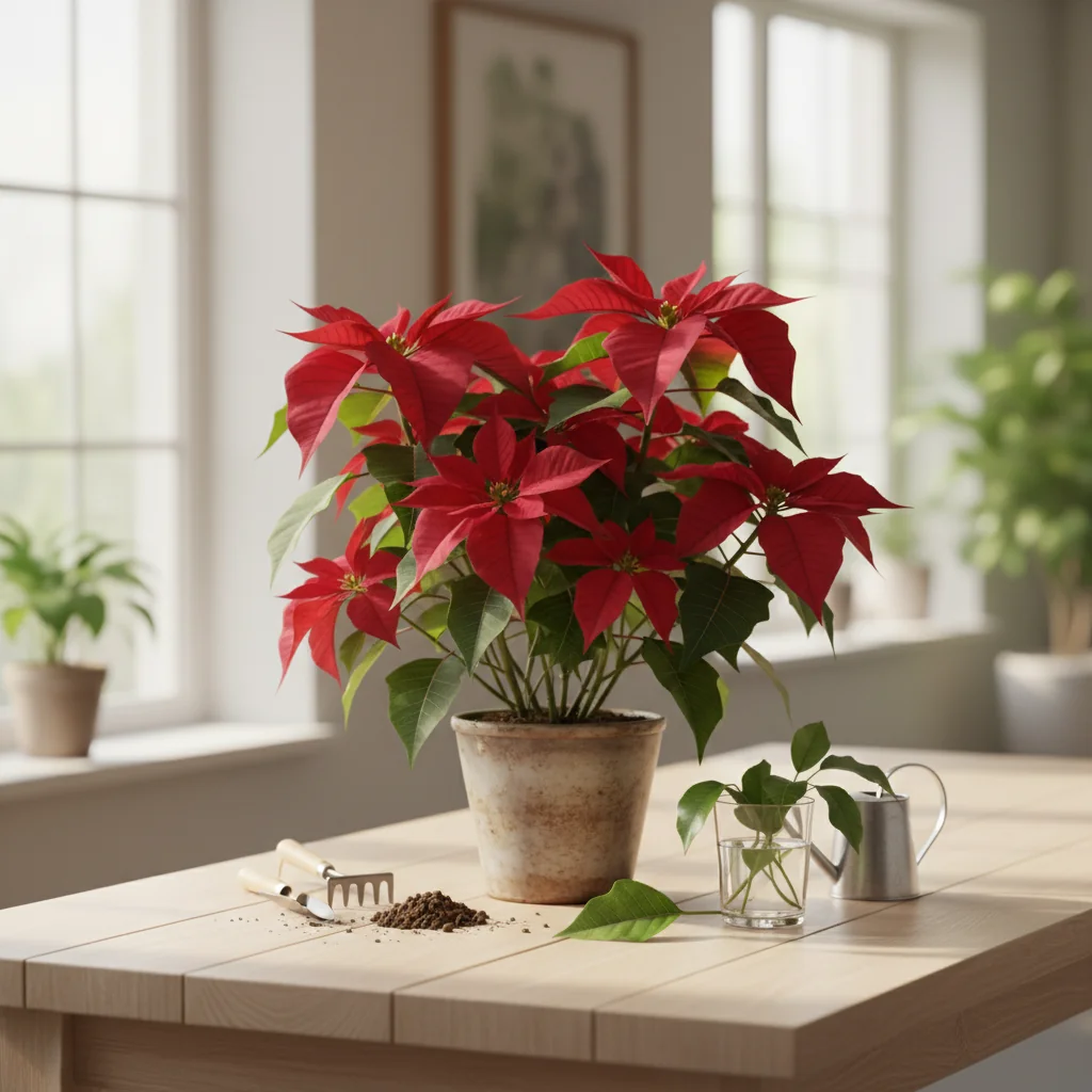크리스마스 지났다고 버리나요? 2월 포인세티아 잎 떨어짐 해결 & 사계절 관리법