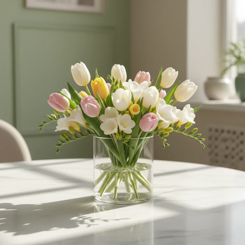 플로리스트가 알려주는 튤립, 프리지아 싱싱한 봄꽃 고르는 팁