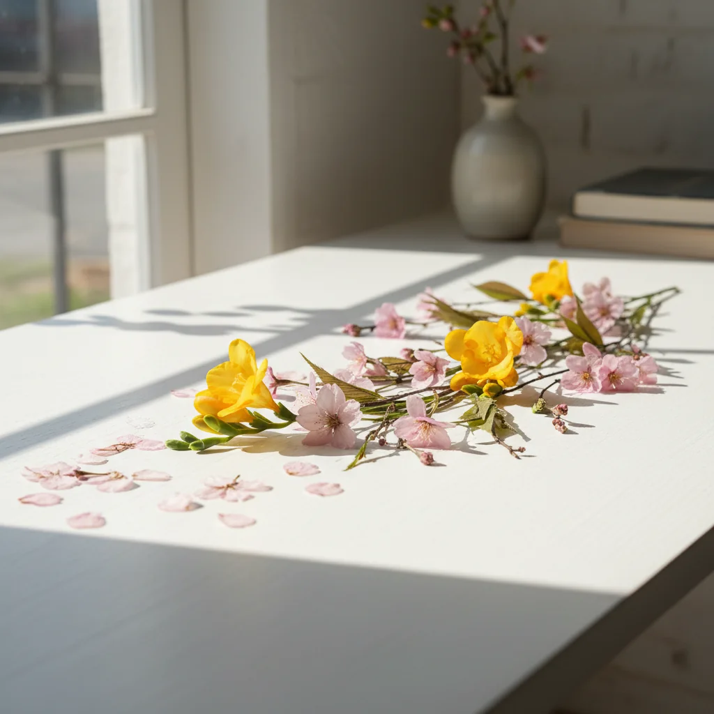 아쉬운 봄, 벚꽃과 프리지아 오래 간직하는 압화 만들기 꿀팁