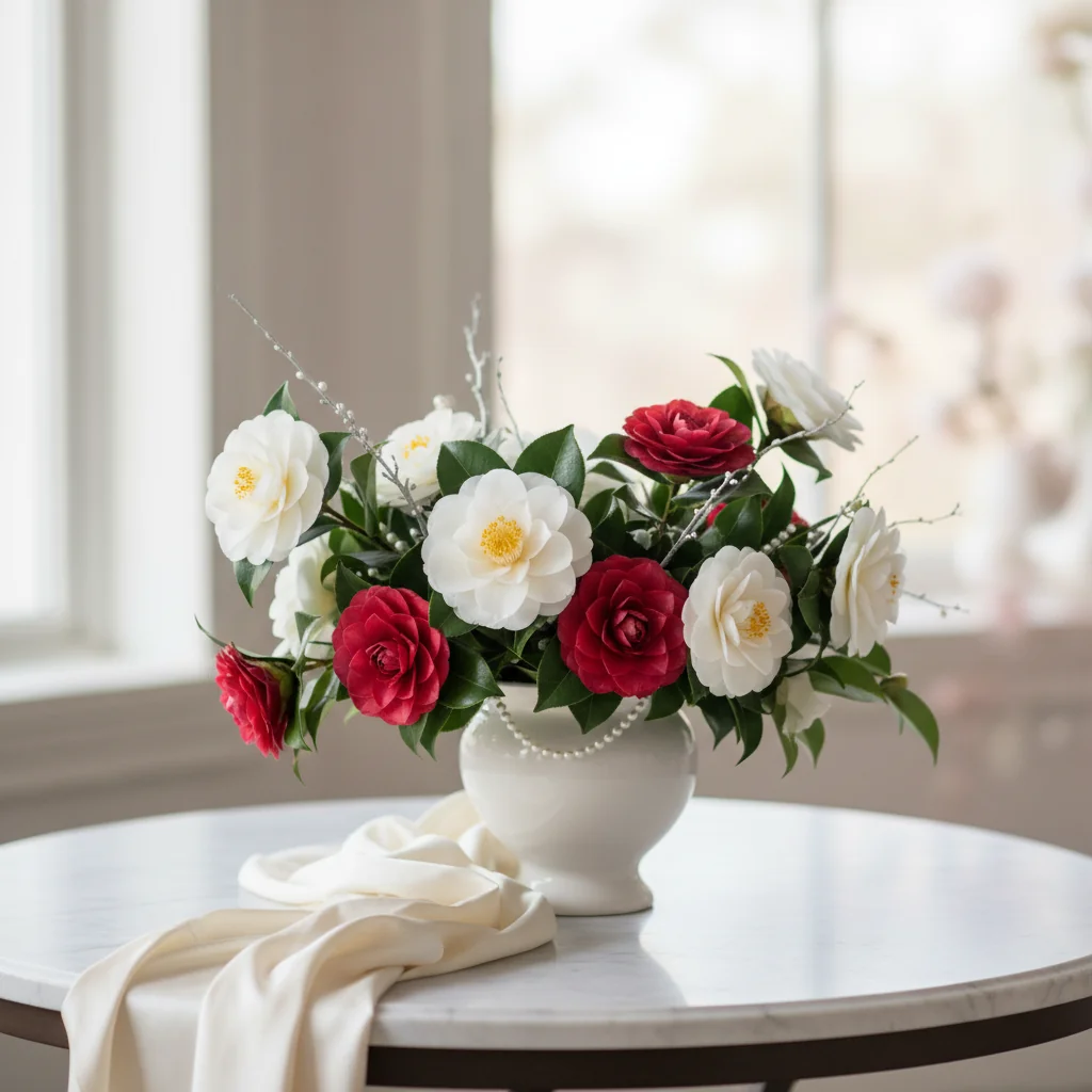 1월의 신부에게 추천하는 강렬한 로맨스, '동백꽃' 겨울 웨딩 부케 & 장식 팁