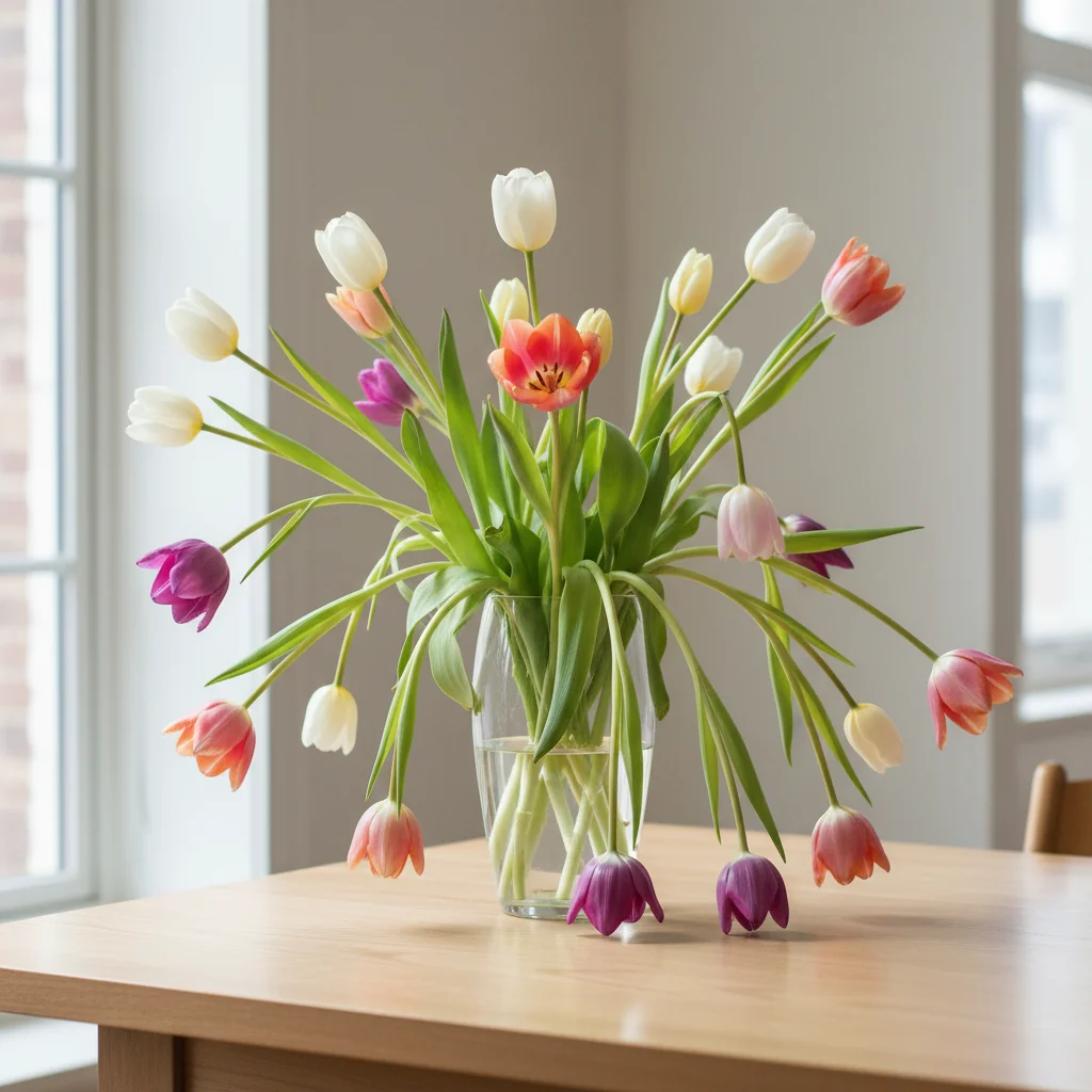 봄꽃 튤립 오래 보는 법: 화병에서 휘어지지 않게 관리하는 꿀팁