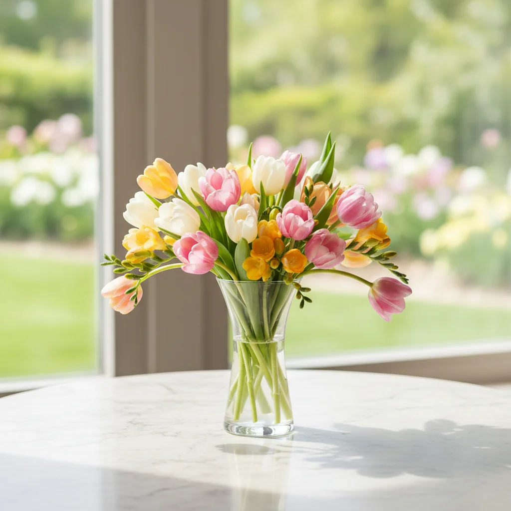 꽃집 사장님이 알려주는 싱싱한 봄꽃(튤립, 프리지아) 고르는 꿀팁