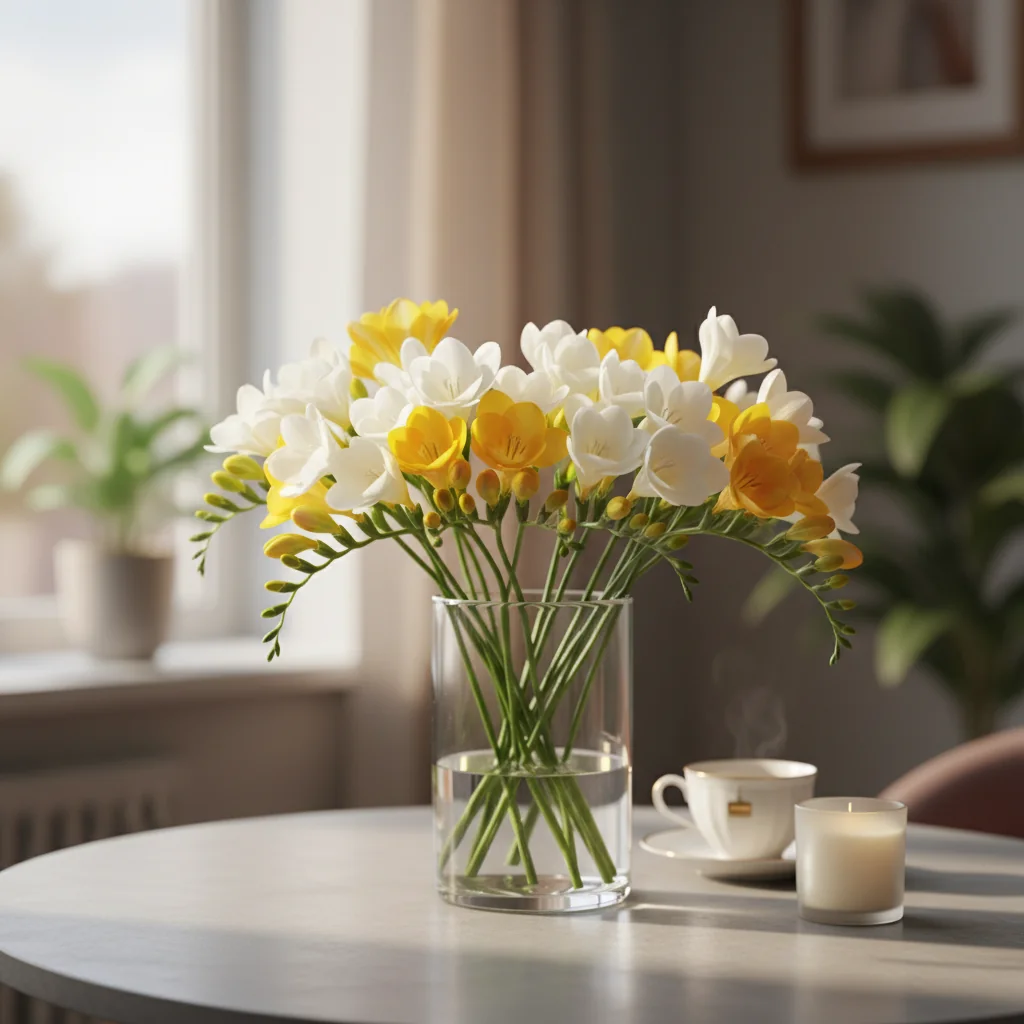 금요일 퇴근길 소확행! 향기로운 봄꽃 프리지아로 주말 힐링하기